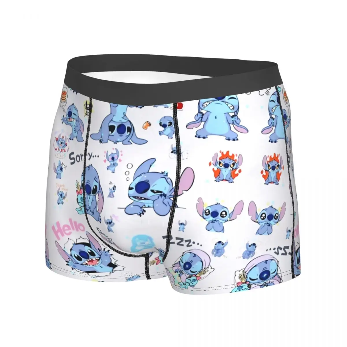 MINISO Stitch Trunk Cartoon Kawaii Pouch Underwear Quality Design Shorts Briefs Soft Trend Man Panties Big Size 2XL