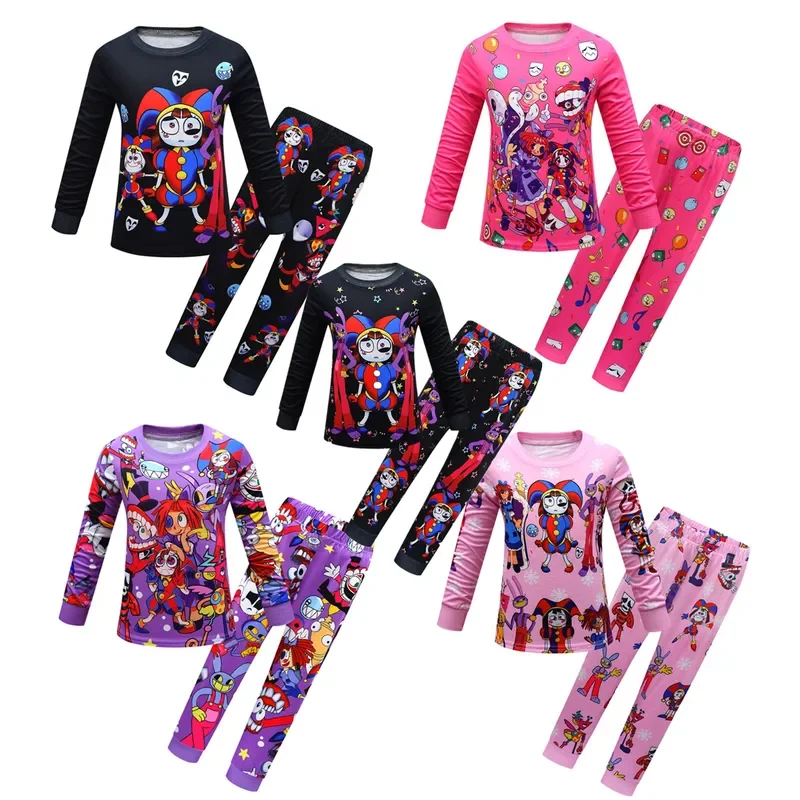 AA فيلم المذهلة السيرك الرقمي بيجامات للأطفال بومني و جاكس مجموعة ملابس طفلة طفل الفتيان Sweatshi 2025 جديد