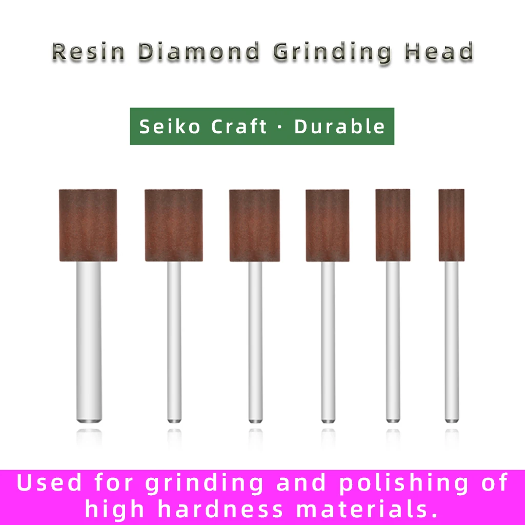 180# SDC Resin Diamond Sintered Grinding Head 3/6mm Shank Inner Hole Grinding Rod For High Hardness Materials Polishing