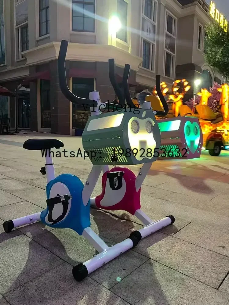 AE-bicicleta de burbujas compartida para niños, Control remoto, arranque de burbujas, motocicleta, puesto de mercado nocturno cuadrado