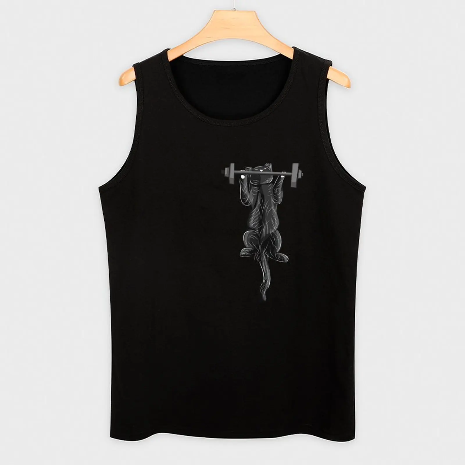 Fitness Cat Tank Top Men gym sportswear running shirt underwear gym wear men training weight vest