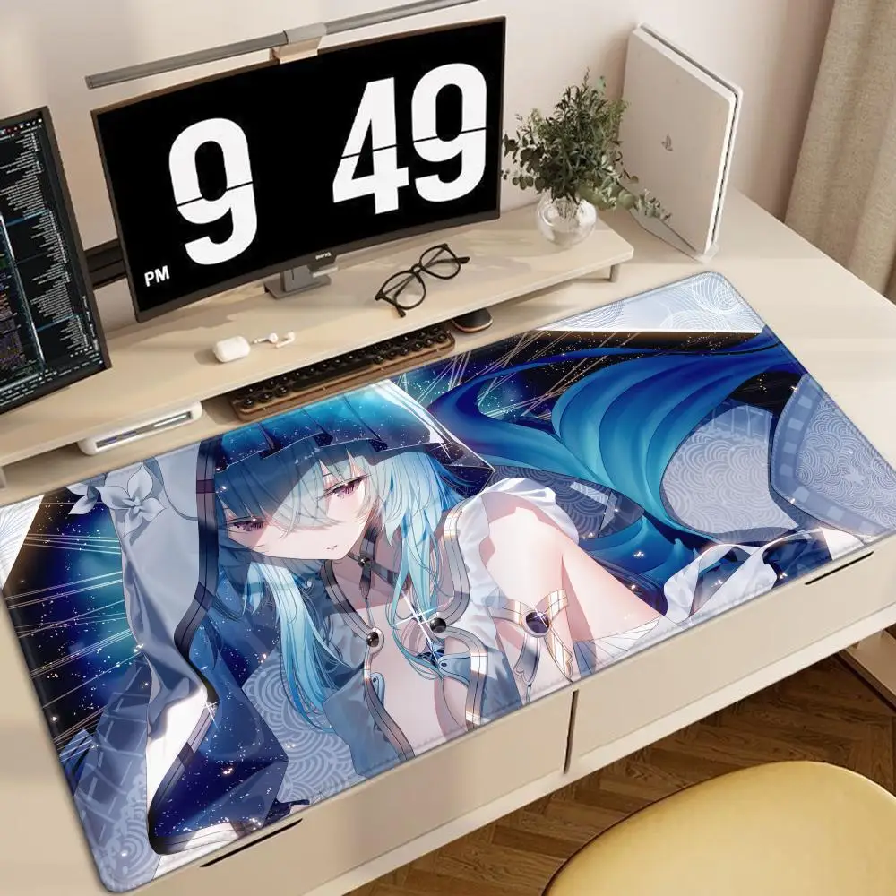 Anime Girls Gamer Wuthering Waves The Shorekeeper XXL Large Mouse Pad Non-slip Keyboard Desk Mat Mousepad