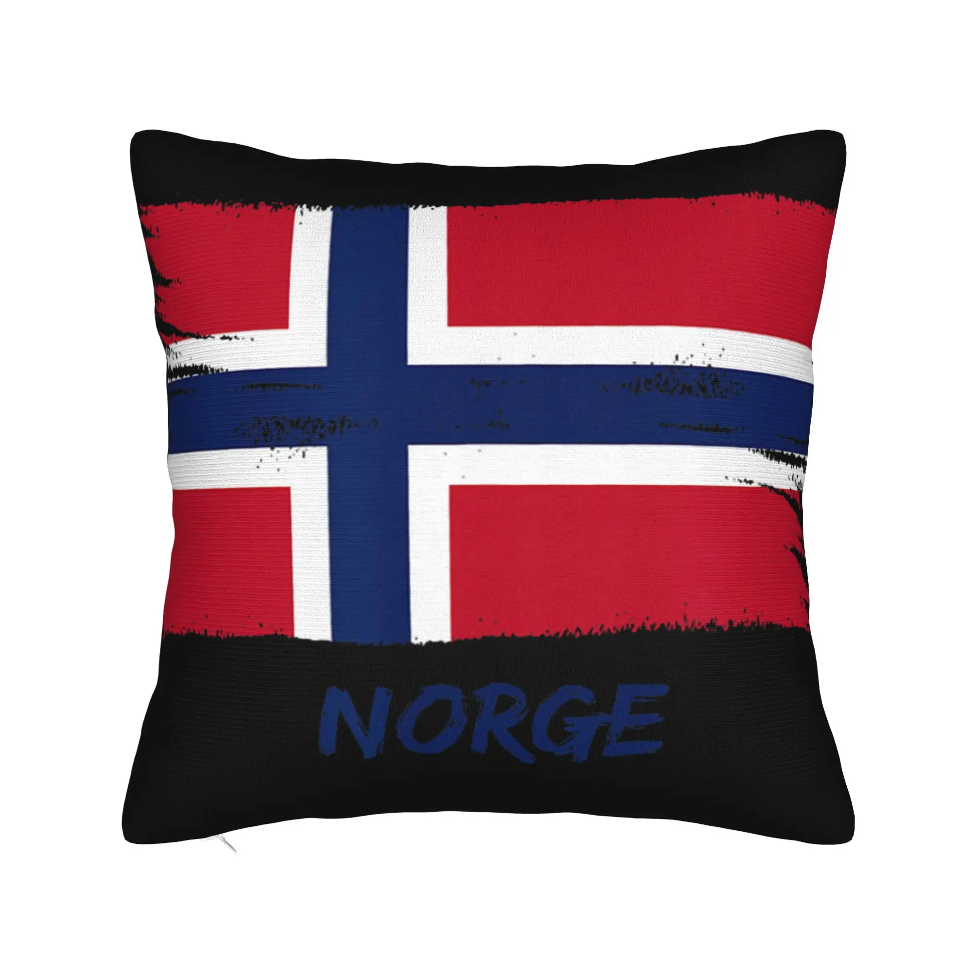 Norwegian Flag of Norway Pillow Case  Custom Pillow Cover For Chair Sofa Home Decor Funny Pillowcases