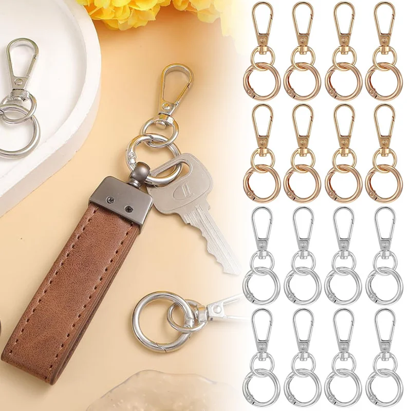 8Metal rotating lobster clasp，Bring a keychain，Round tail trigger snap hook，For keychains、Bag money bag decoration，Craft keychai