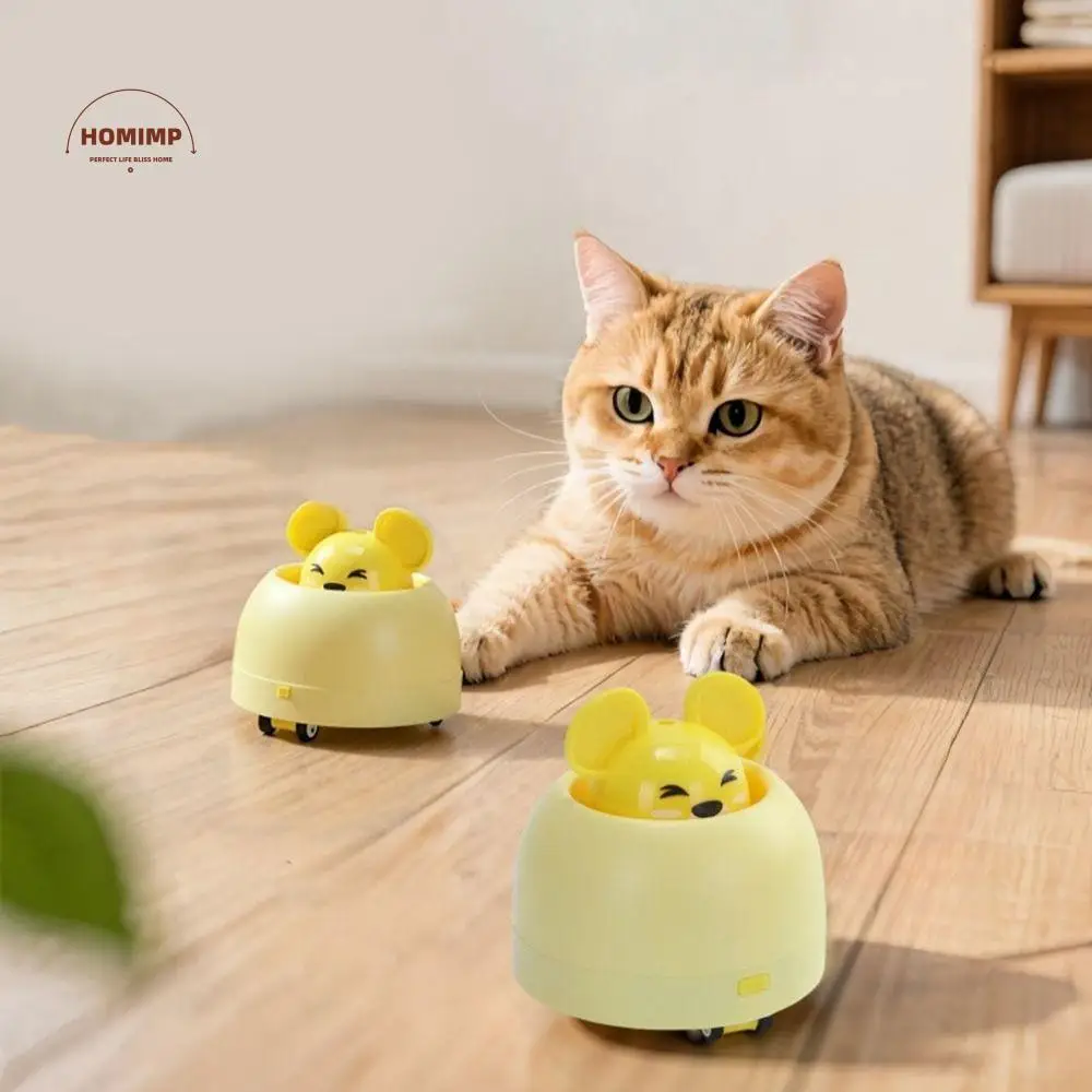 

Electric Automatic Cat Teasing Device Smart USB Charging Interactive Cat Toy Retractable Head Plastic Moving Mouse Toy