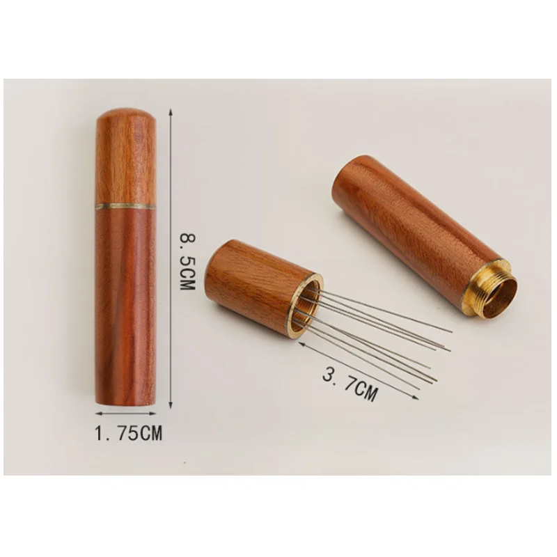 

Wooden Coffee Powder Dispenser Dispensing Needle Espresso Stirrer Tools Stainless Steel 5 Needles 8 Needles Making Accessories