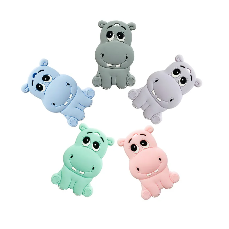 2/5PCS Fashion Silicone Teether Beads BPA Free Baby Teether Newborn Teething Toys DIY Pacifier Chain Necklace Accessories