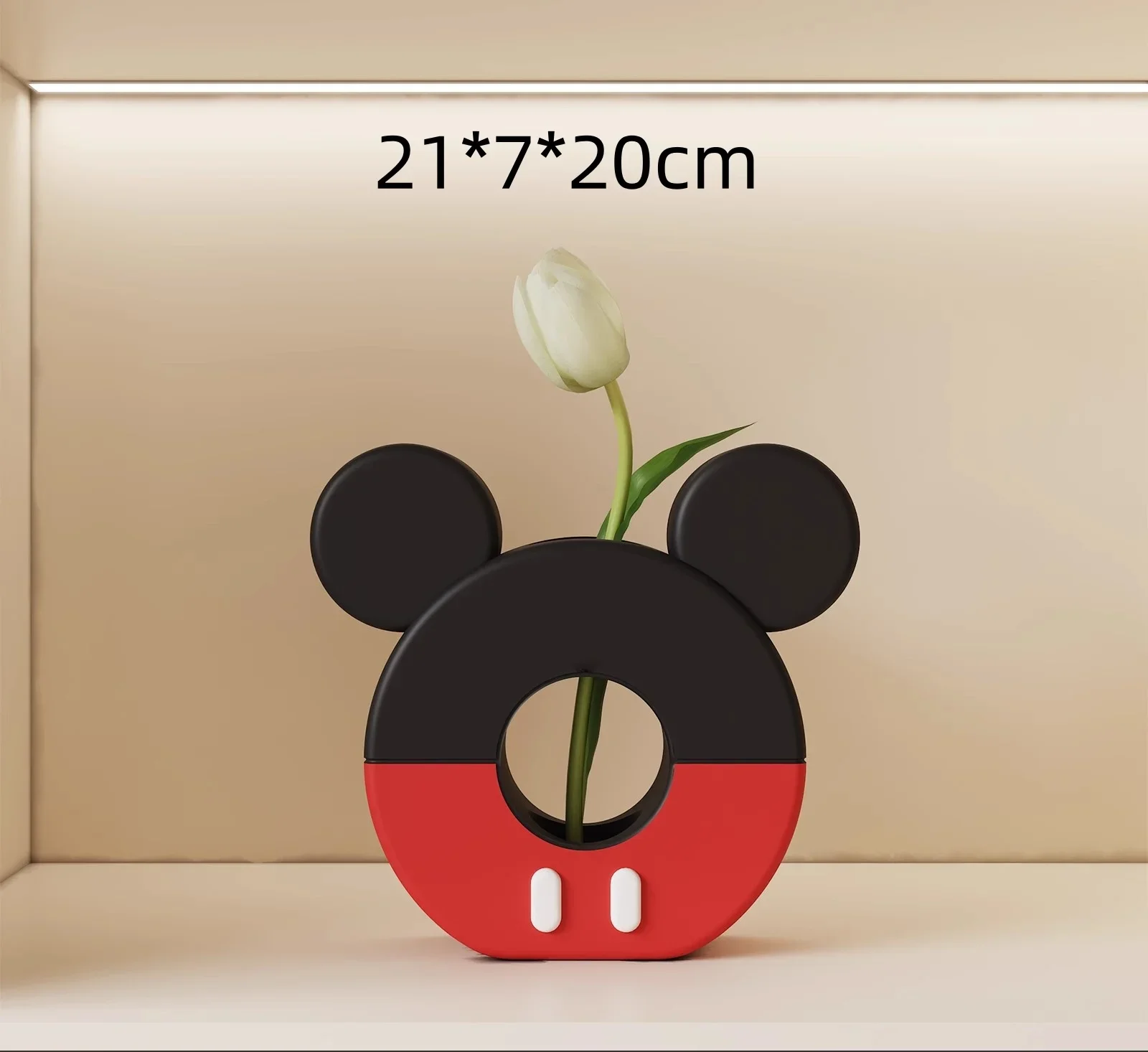 [VIP] Topolino estante resina ornamento figura de ação vaso criativo espelho de maquiagem brinquedos estátua coleção modelo decoração do quarto