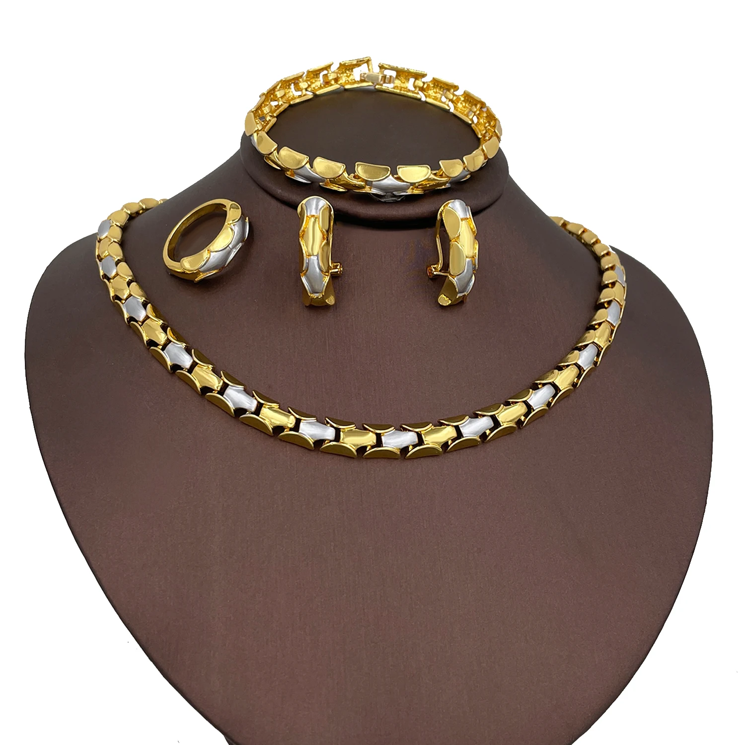 

Italian Brazilian Jewelry Set For Women Wedding Jewellery Thin Chain Daily Wear Bride Women Accessories Gifts