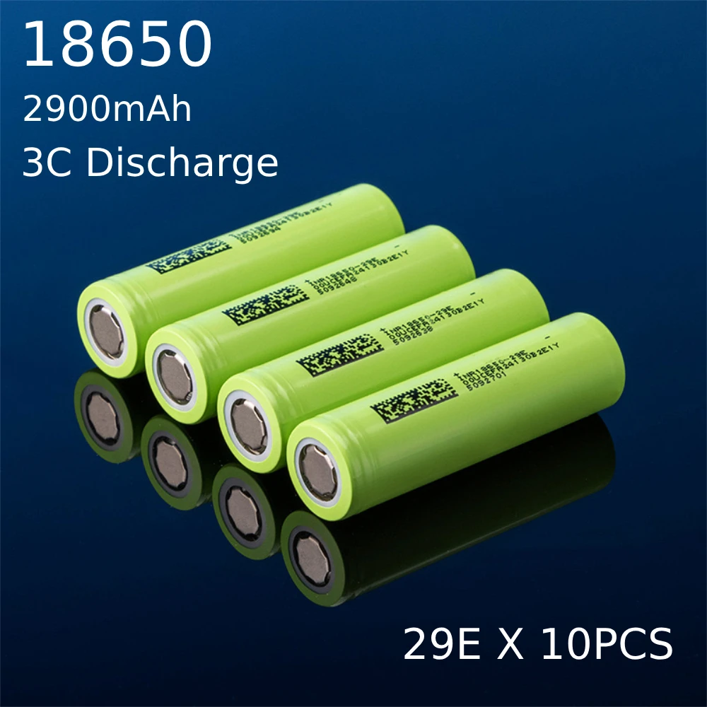 

18650 Lithium Battery 3.7V 2900mah Recgargeable Li-ion Battery INR18650-29E True Current Battery Cells akku