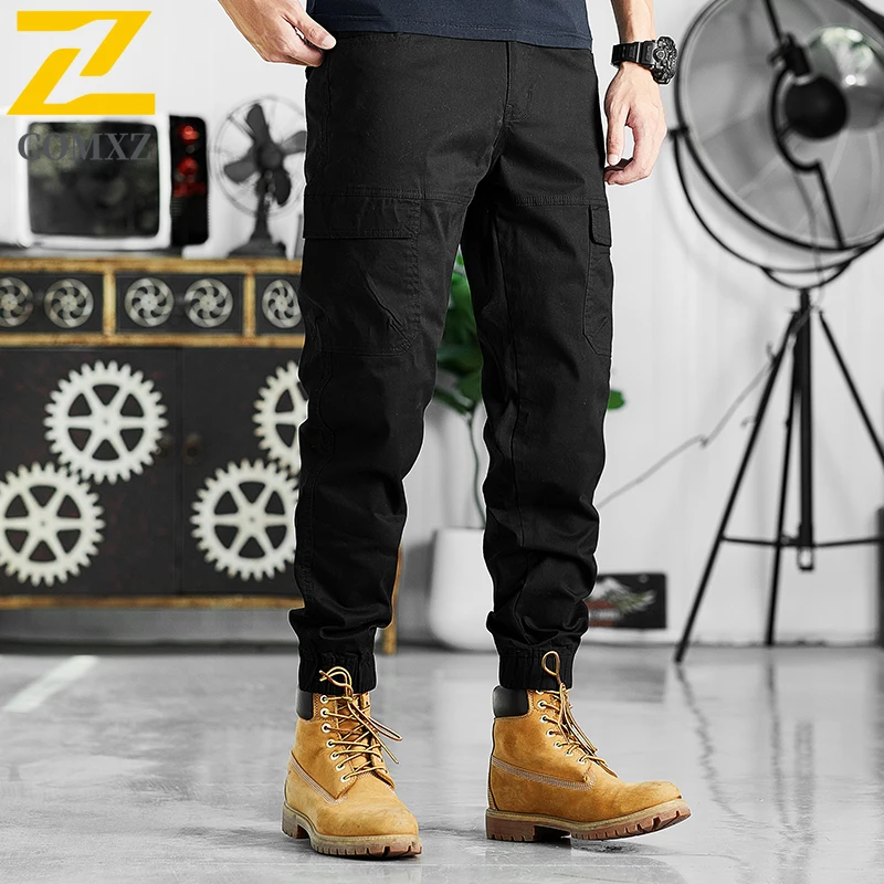 Men's Casual Pants Fashionable Fit Multi Pocket Design Comfortable and Breathable Work Pants Outdoor Hiking Camping Ankle Pants