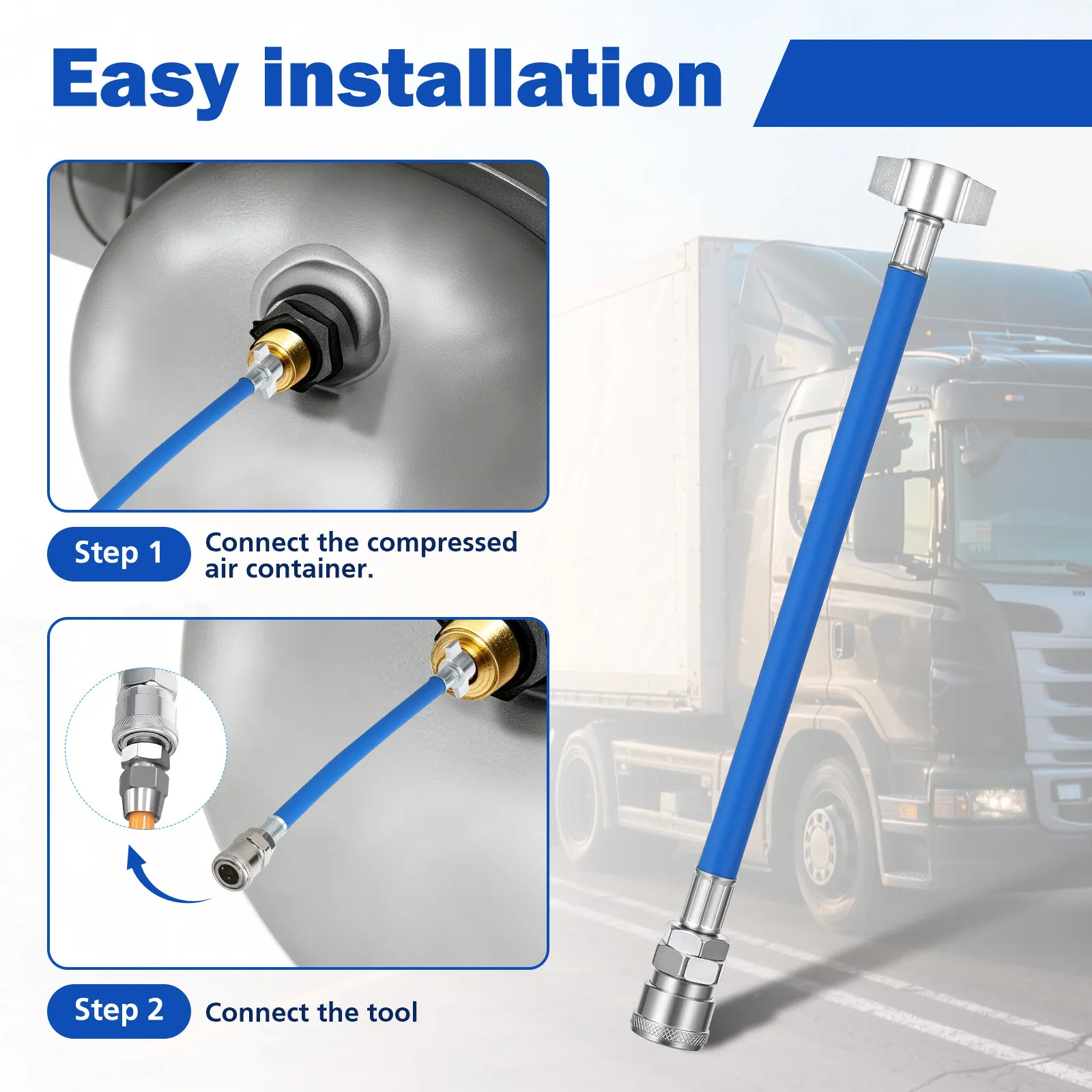Compressed Air Pipe Truck Air Tank Hose Air Intake System Components Heavy-Duty Air Connector Rubber Air Pipe for Truck Air