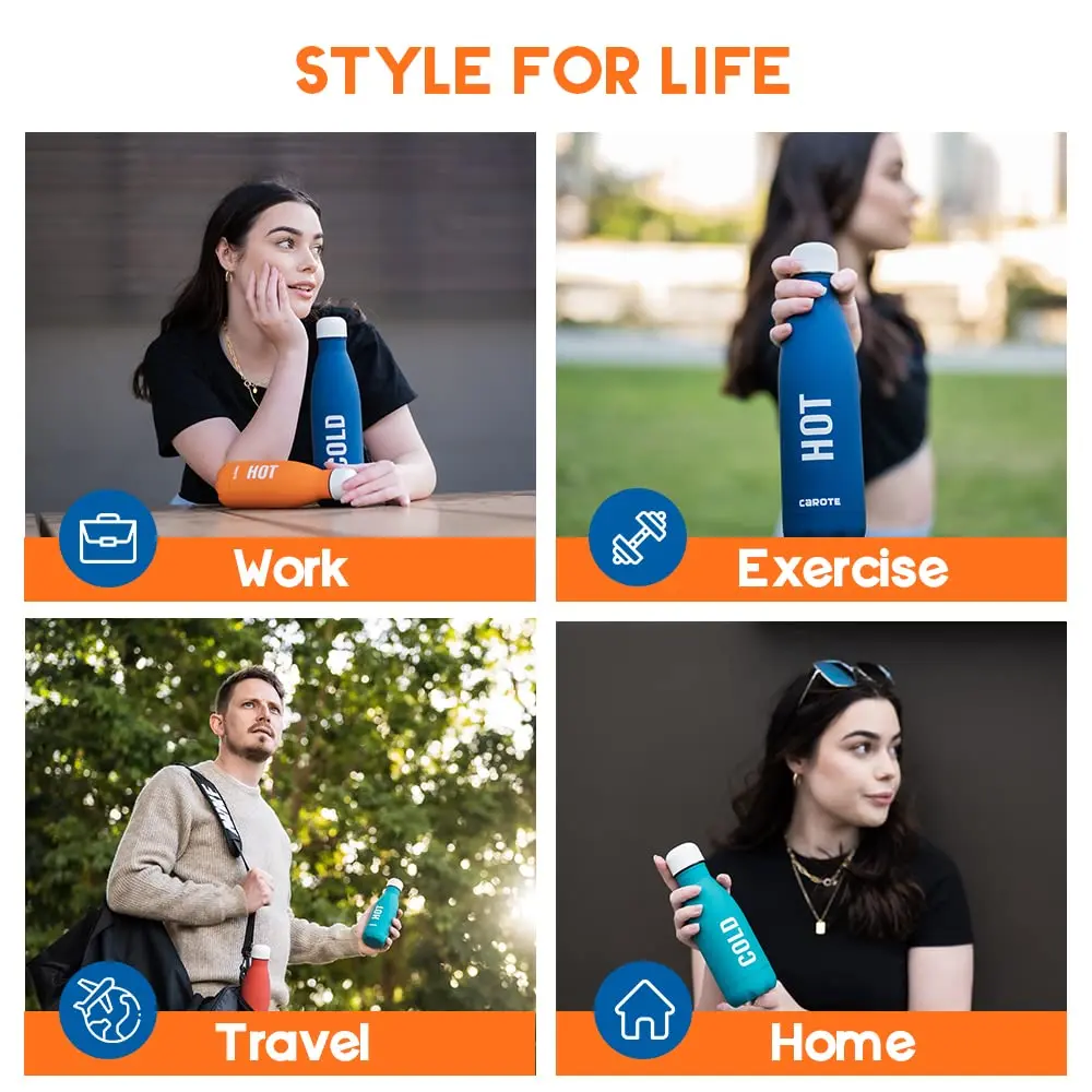 Персонализированная спортивная бутылка для воды из нержавеющей стали, изолированный кувшин большой емкости с двойными стенками и крышкой, портативный Drinkwa
