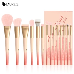 DUcare LOVE STRUCK 14PCS Makeup Brush Set Untra Thin Foundation Blush Eyeshadow Brush Women Beauty Soft Powder Lip Brushes Tool