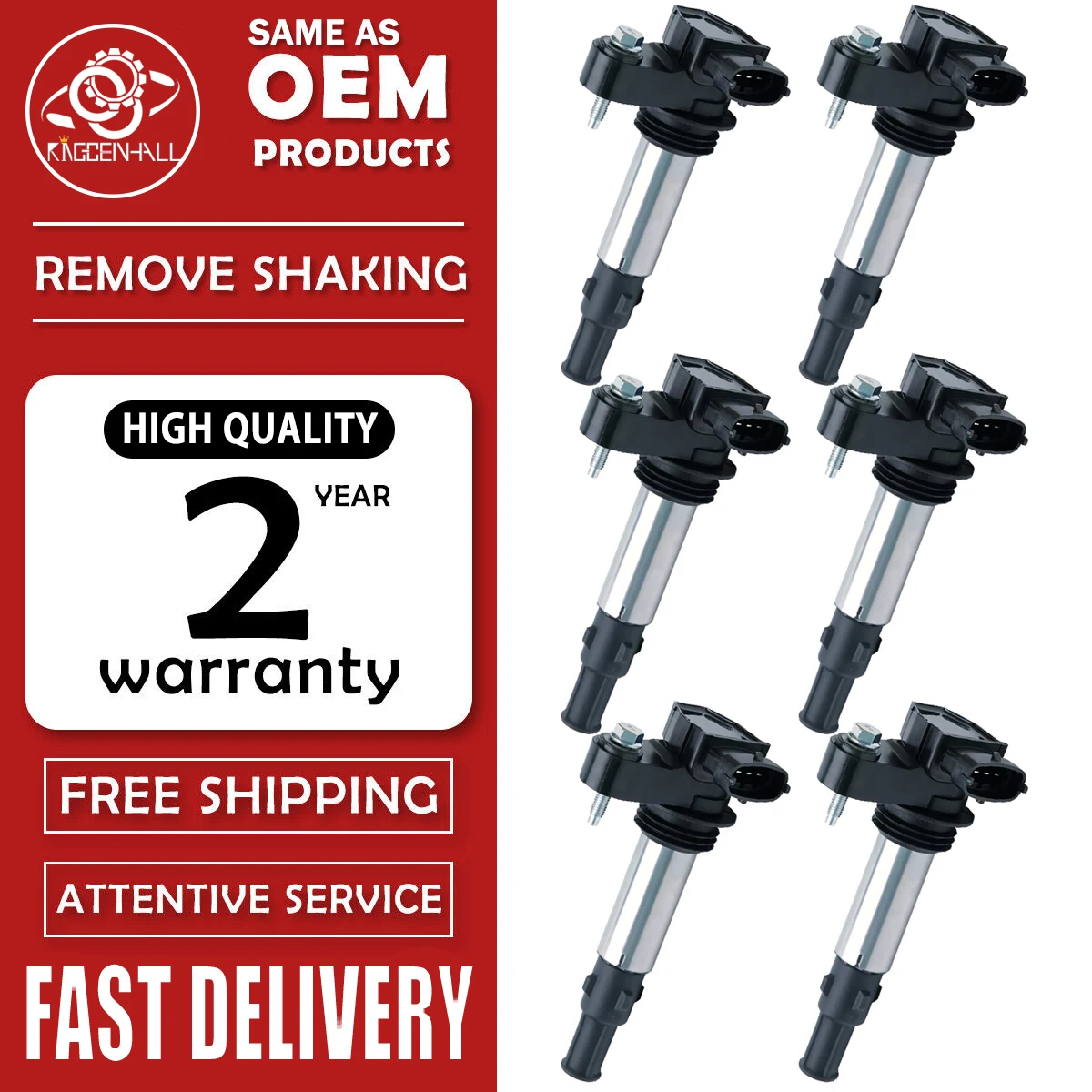 

New 1/6Pcs 12629037 Ignition Coil For Cadillac CTS SRX STS Opel Vectra Signum Saab 9-3 Buick Allure Rendezvous 12613057 12583514