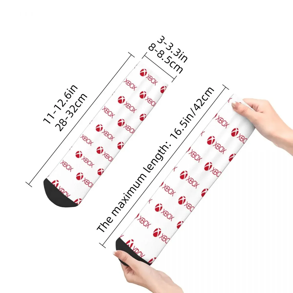 جوارب بشعار Xbox باللون الأخضر، جوارب Harajuku فائقة النعومة، ملحقات جوارب لجميع المواسم لهدايا للجنسين #3