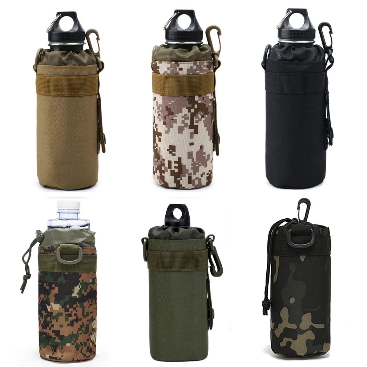 Outdoor travel kettle bag camping Mountaineering Tool Storage bag hanging Molle system backpack bicycle waterbottle bag WaistBag