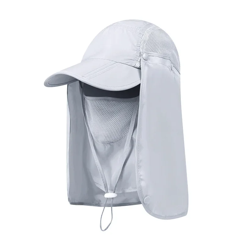 

Summer Men's and Ladies Fishing Hat, Outdoor Cycling Face-covering Sun Cap, Anti-ultraviolet, Folding Portable Sunscreen Hat