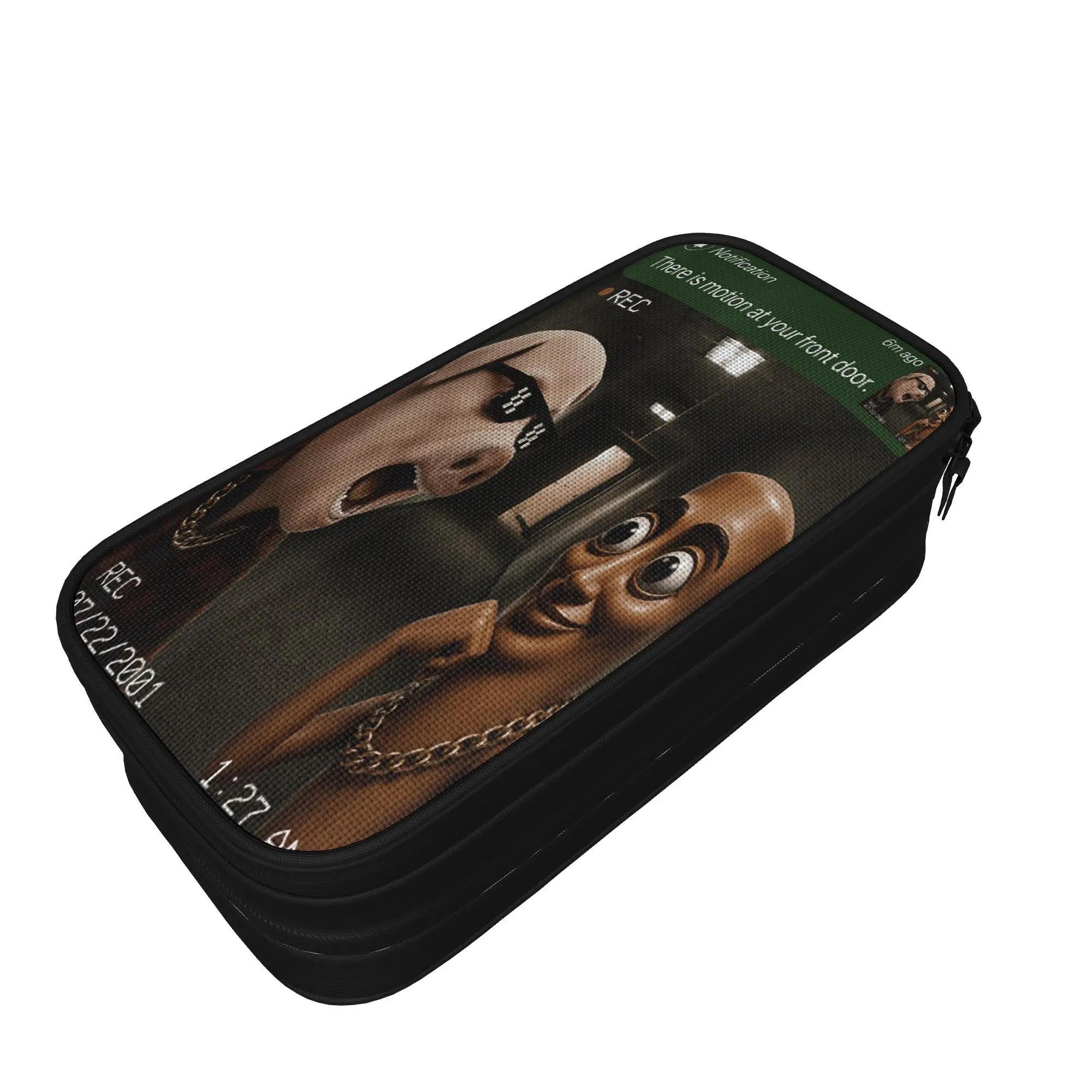 Tung Tung Sahur John Pork Motion at Your Front Door Meme Pencil Case  School Pencil Cases Canvas Boy Girl Cool Large Pencil Bag
