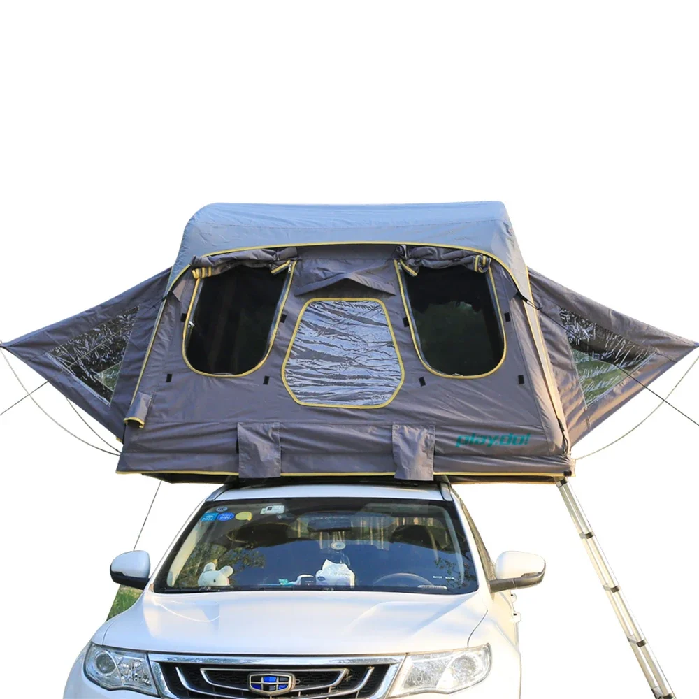 Large space 3-4 man waterproof rooftop tent outdoor camping inflatable floating roof tent