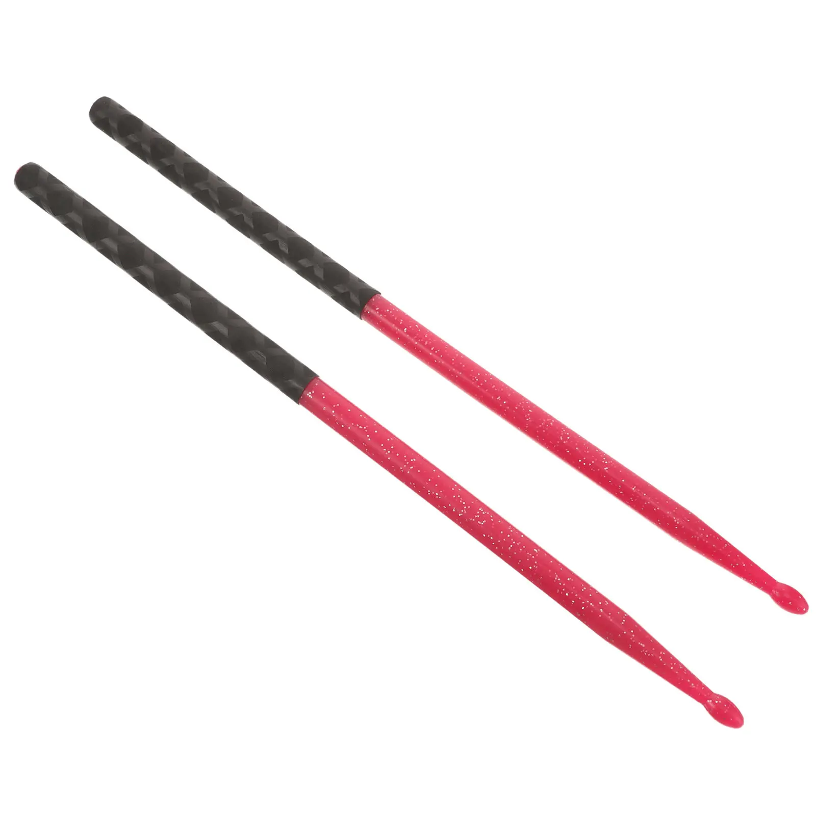 Nylon 5A Drumsticks Glitter Pattern Plastic Handle Anti Slip Sleeve Balanced Weight Rapid Rebound for Live Playing