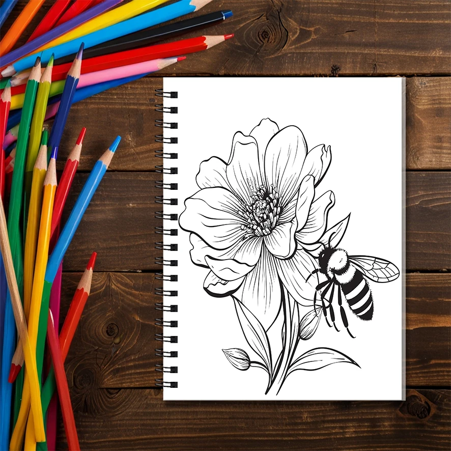 Adult Coloring Book - 8.3x 11.2 Inch 22 Page Coloring Book - Helps Reduce Stress and Ease Emotions