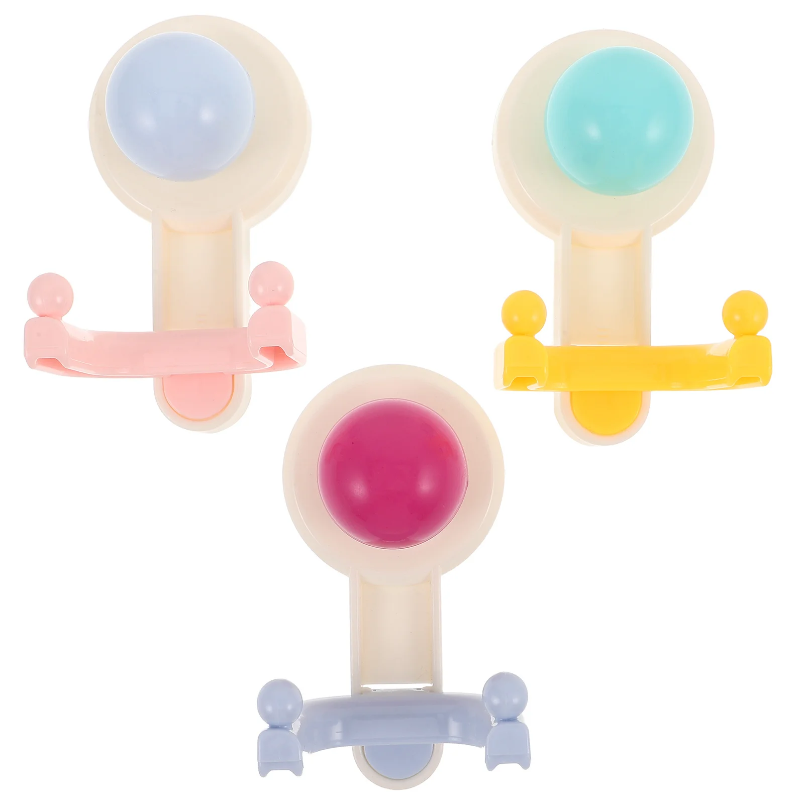 

3Pcs Suction Cup Wall Hooks Heavy Duty No Drill Storage Holder for Towels Bags Kitchen Bathroom Smooth Tile Glass