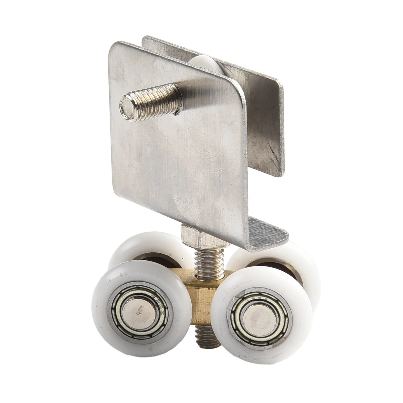 1 قطعة غرفة الاستحمام النحاس أربع عجلات معلقة بكرة الأسطوانة اكسسوارات الحمام للحمام أبواب الشريحة المنزلية استبدال الأجهزة