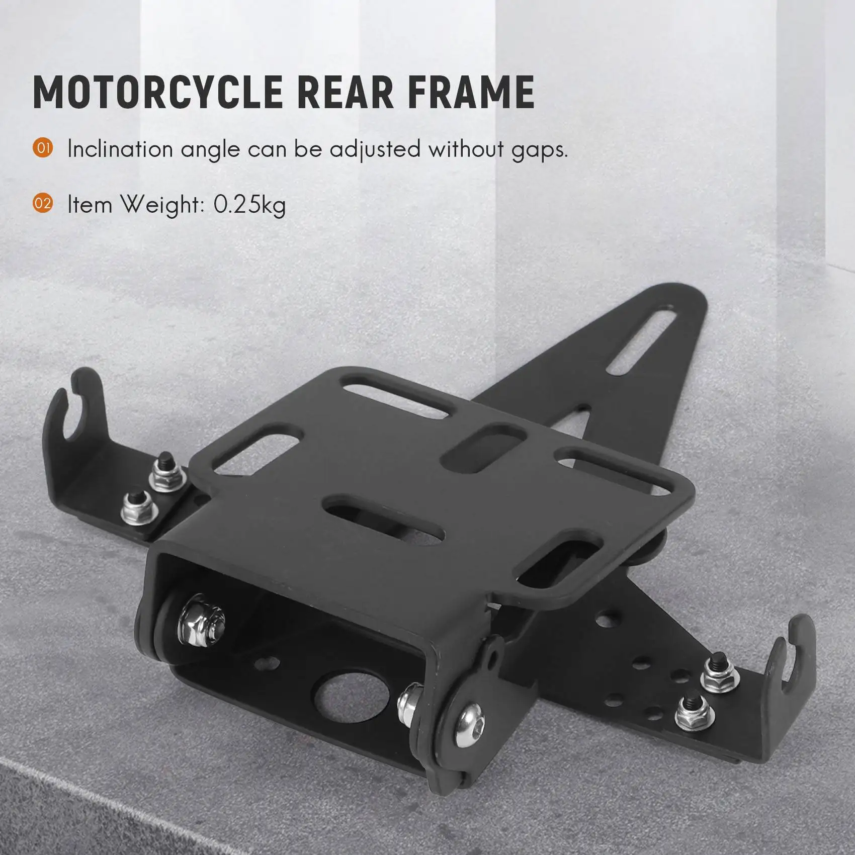 Motorcycle Adjustable Angle License Number Plate Frame Holder Bracket For Yamaha Yzf R1 R3 R6 R15 R25 Fz6 Mt-07 Mt 07