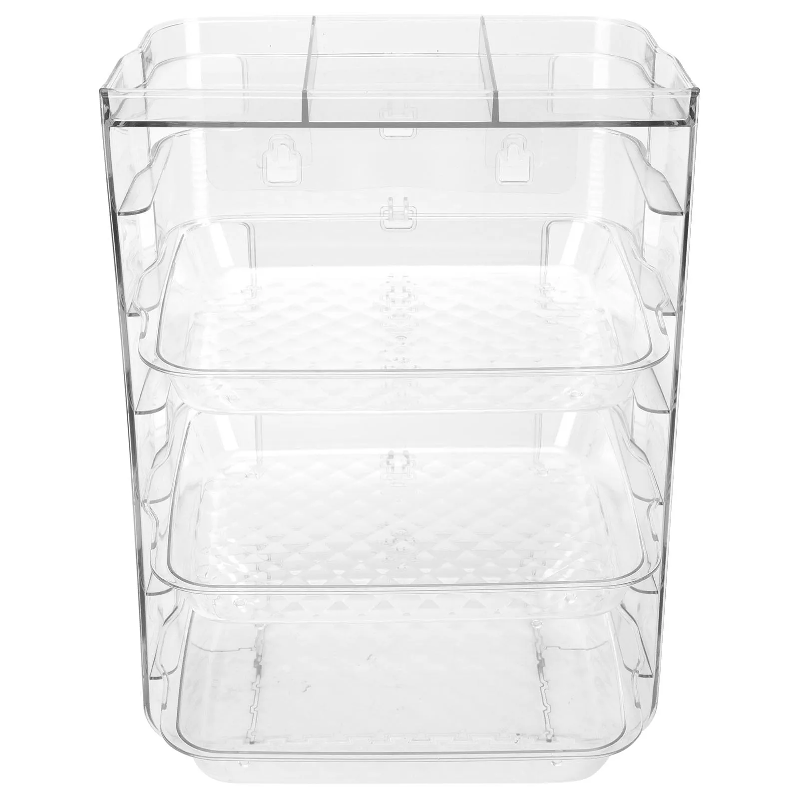 

1Pcs Side Dishes Plate Kitchen Multi-Layer Tray Stackable Transparent Plastic Food Holder Large Capacity Storage Shelf