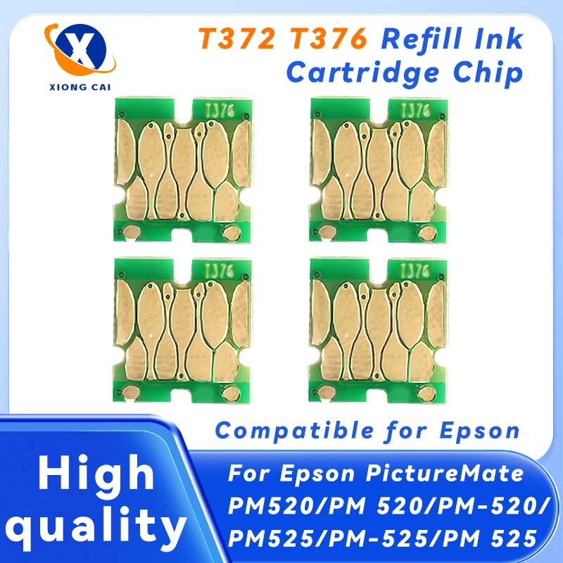 Refill Ink Cartridge Chip For Epson PictureMate PM520 PM-520 PM-525 PM525 Printer T372 T376 Disposable Chip T372090 T376090