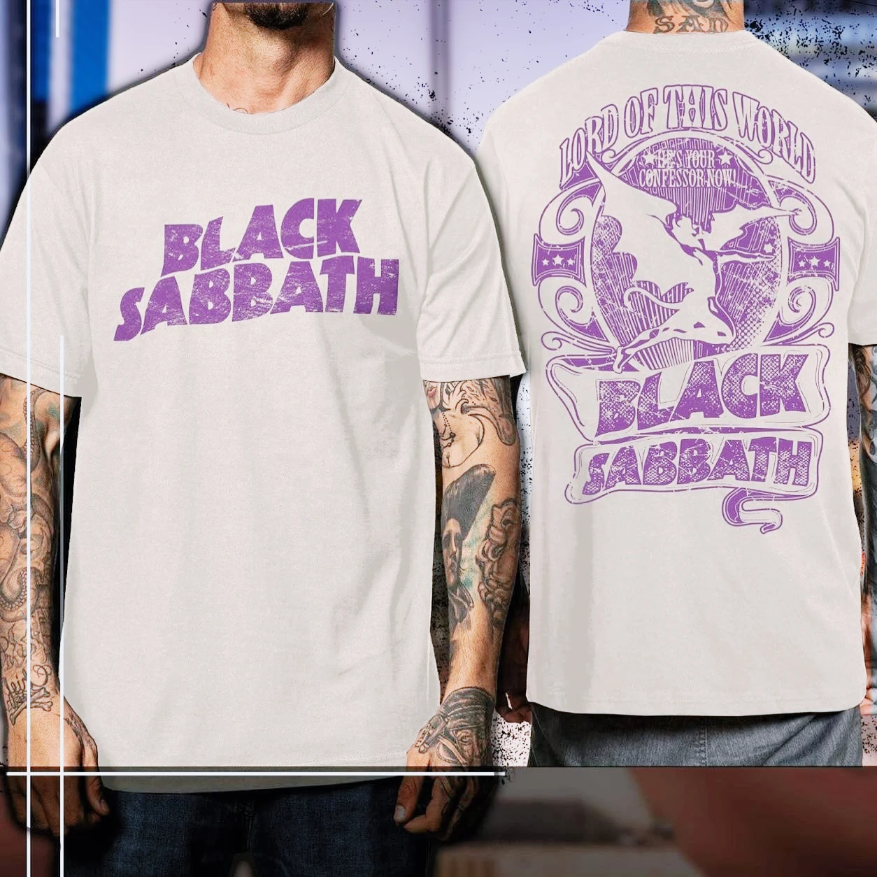

2025 Black Sabbath Aston Villa Back The Final Show Printed Short Sleeve Summer Cotton Round Neck T-shirt Tee Top Loose Men Print