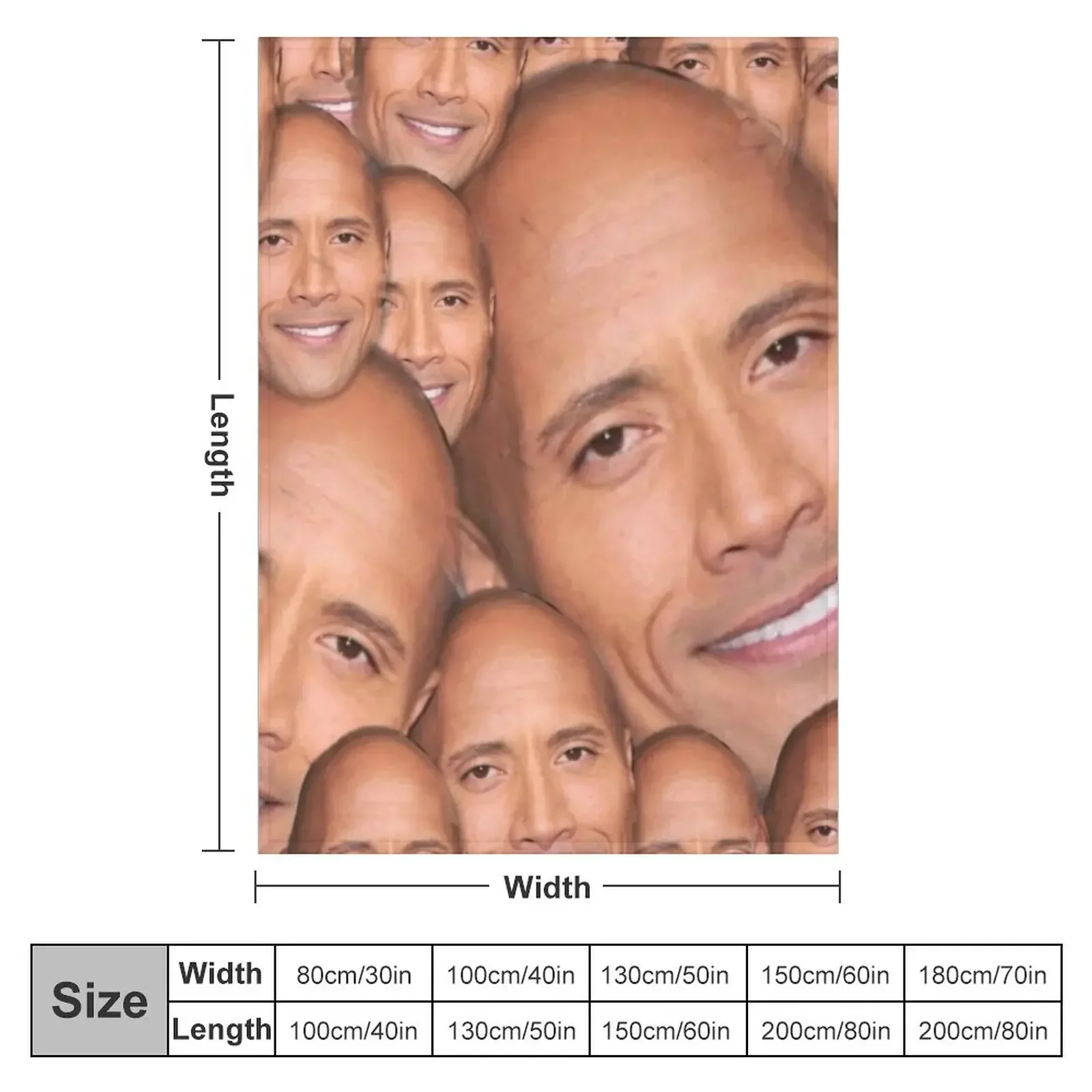 Dwayne johnson funny face ( the rock ) Throw Blanket Luxury Designer Fashion Sofas for winter Blankets