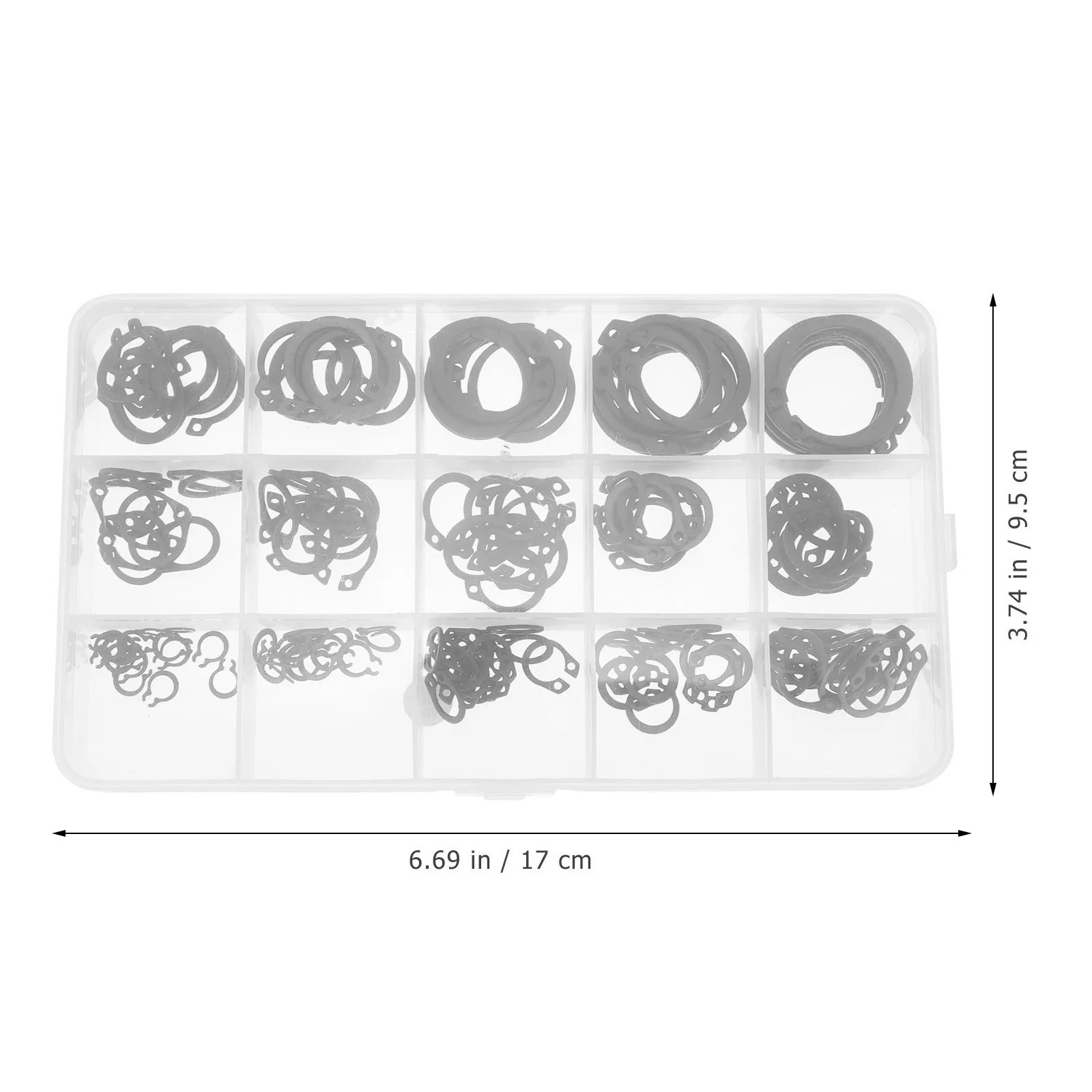 175Pcs Shaft Snap Ring Steel External Circlip Retaining Clamp for Bearings Gears Pulley Repair Assortment Shaft Snap Ring