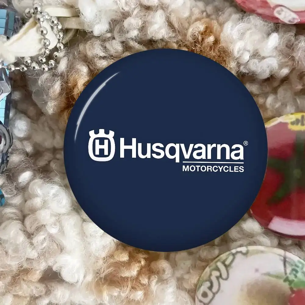 H-Husqvarnas Logo 58mm Animals Funny Brooches Badge Backpack Clothes Gift Accessory view 2