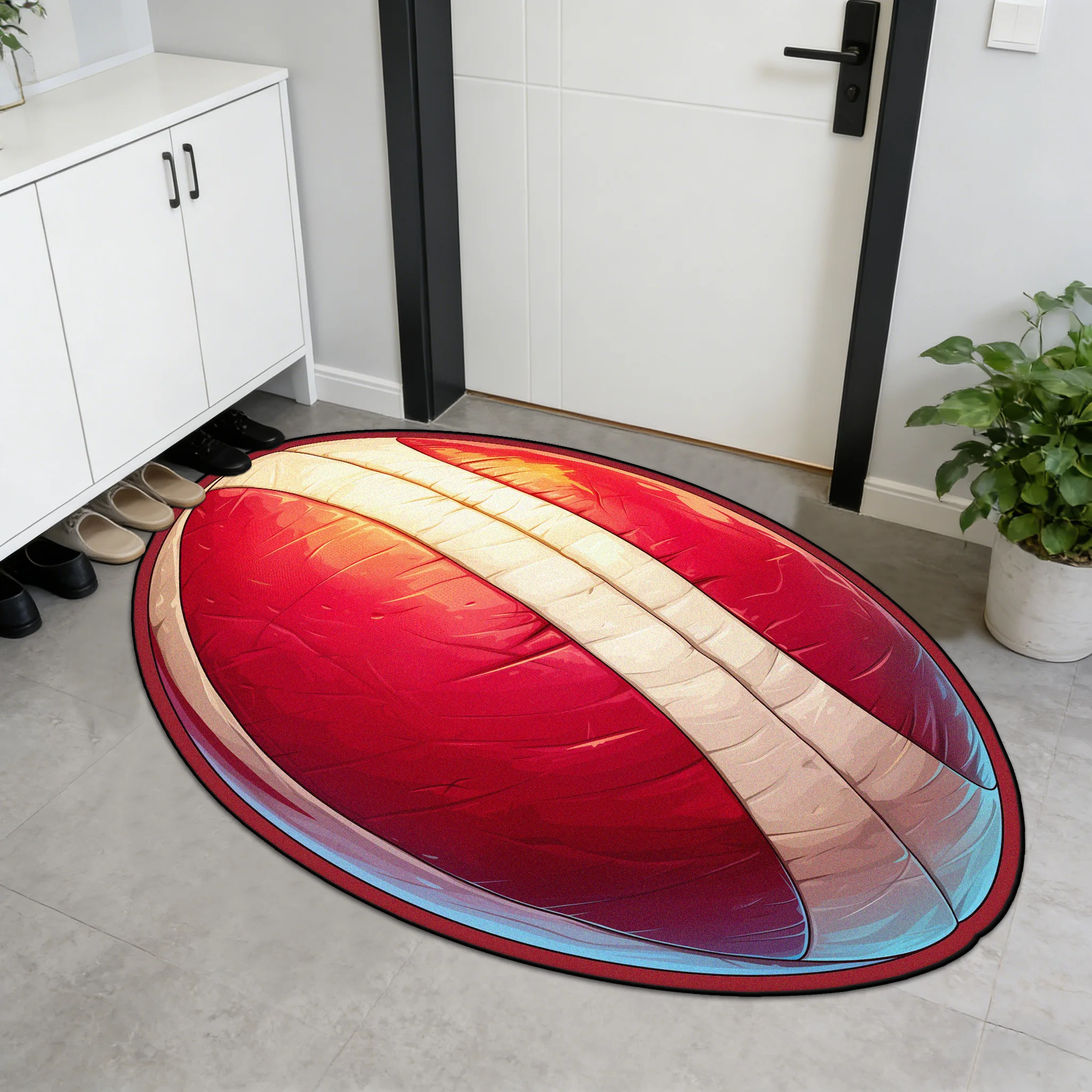 

Modern Ball Games Doorway Fluffy Carpet Decoration Bedroom Bedside Easy Cleaning Fashion Rug Non-slip Soft Tables Chairs Mats