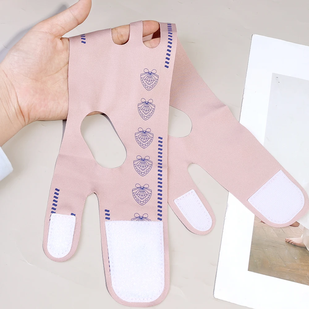 ذات الطابقين الوجه التخسيس ضمادة الوجه رفع حزام الخامس خط الوجه التخسيس حزام مزدوج الذقن المشدود سليم حزام قناع الوجه أداة