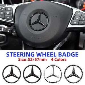 52 mm 57 mm Autolenkradaufkleber, 1 Stück für Mercedes Benz W204 W205 W213 W213 W177 W246 GLC CLA A Klasse 12 Hauptverkäufe Volante Walking W205 - №7