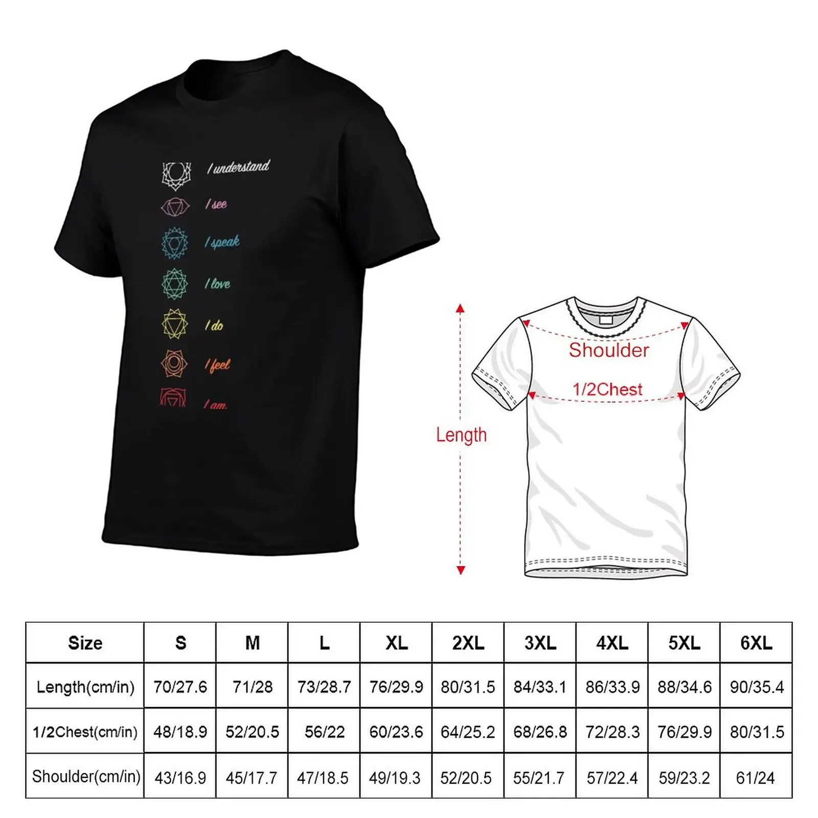 7 Chakras Meditation Kundalini Yoga 2 Edition T-Shirt quick drying Short sleeve tee black t shirts for men