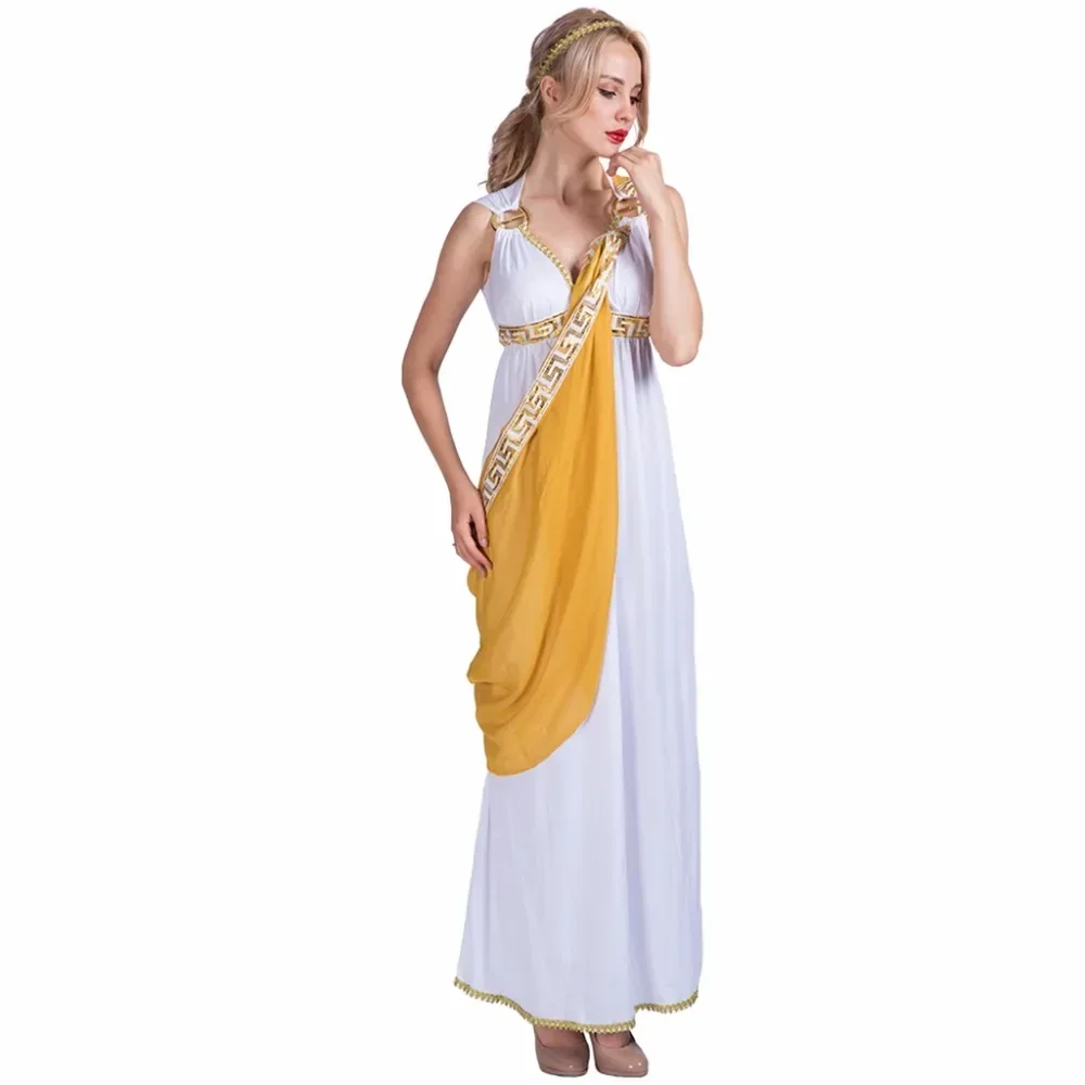 أزياء الهالوين لعام 2025 de Toge de Déesse Grecque d'Halloween pour Femme، Tenues Romines مثير، رداء de Barrage pour