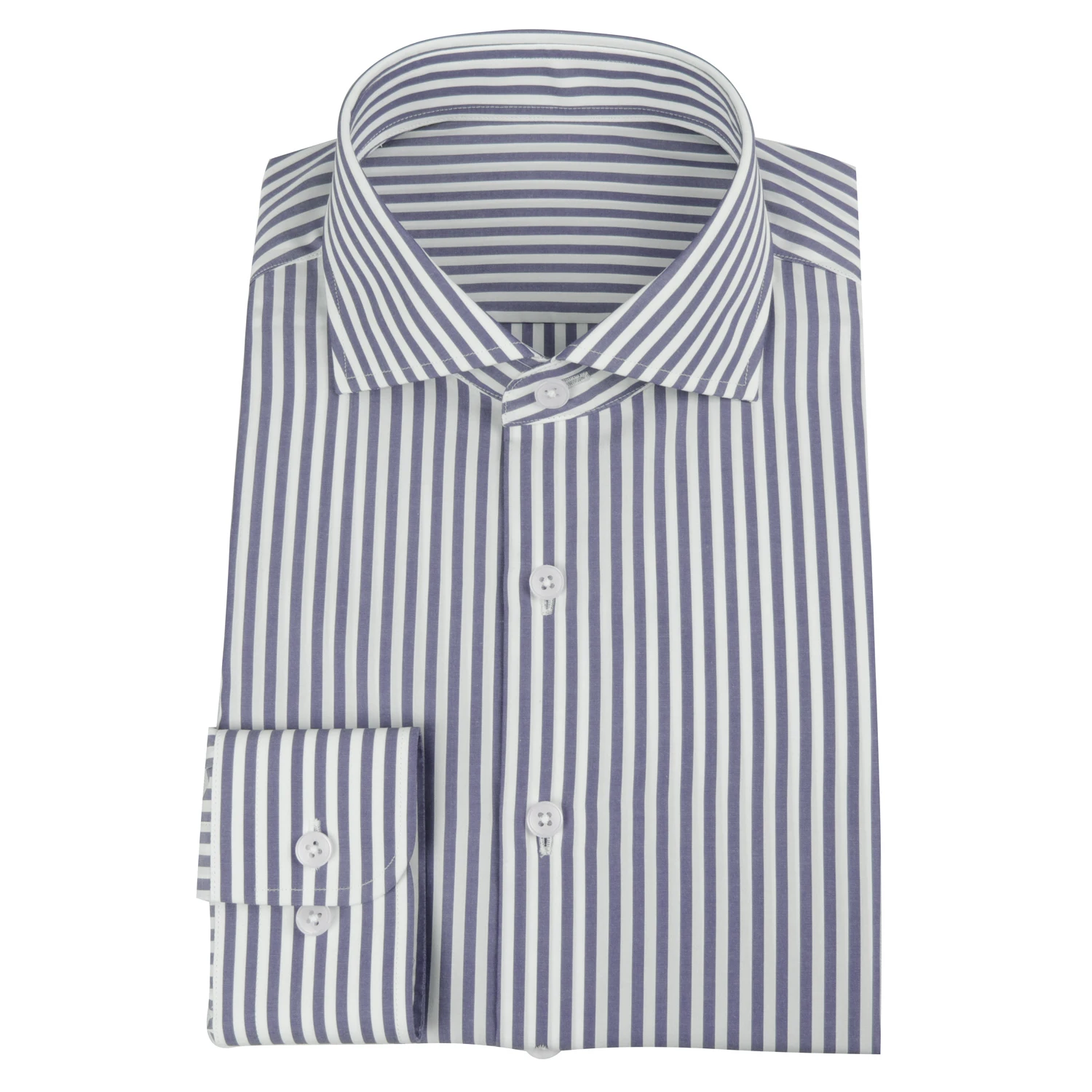 Luxury Men Dress Shirt Men Custom Made Shirts 100% Cotton Mens Fashion Blue Striped Shirts For Men Tailored Mens Shirts Luxury