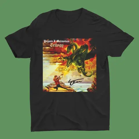 Yngwie Malmsteen - Trilogy Album Signed Black Unisex S-234XL T-Shirt SE379
