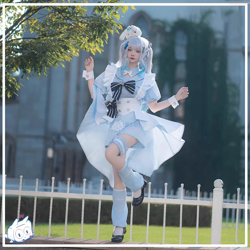 Kafu Chino Cosplay  Anime Is the Order A Rabbit Women Kawaii Cute Princess Dress Suits Halloween Carnival Party Roleplay Clothes