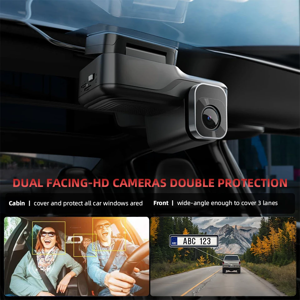 E-ACE 4G LTE Dash Cam connexion à distance boîte noire Support GPS conversation bidirectionnelle avertissement de Collision enregistreur vidéo de voiture à vue en direct à distance