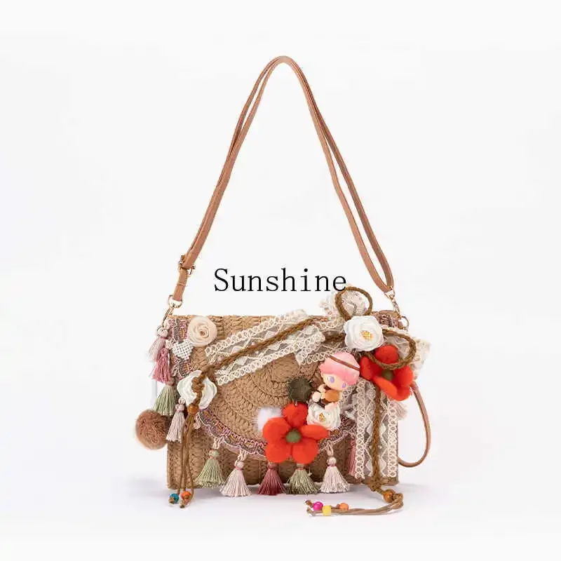 

Handmade trendy casual women's fashion portable shoulder oblique span bag