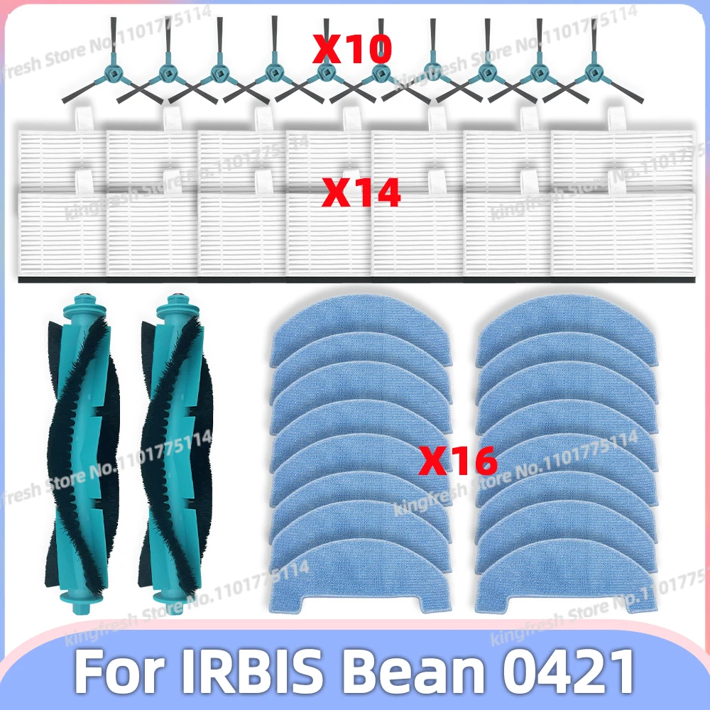 Compatible For ( IRBIS Bean 0421 ) Vacuum Parts Main Roller Side Brush Hepa Filter Mop Cloth Accessories