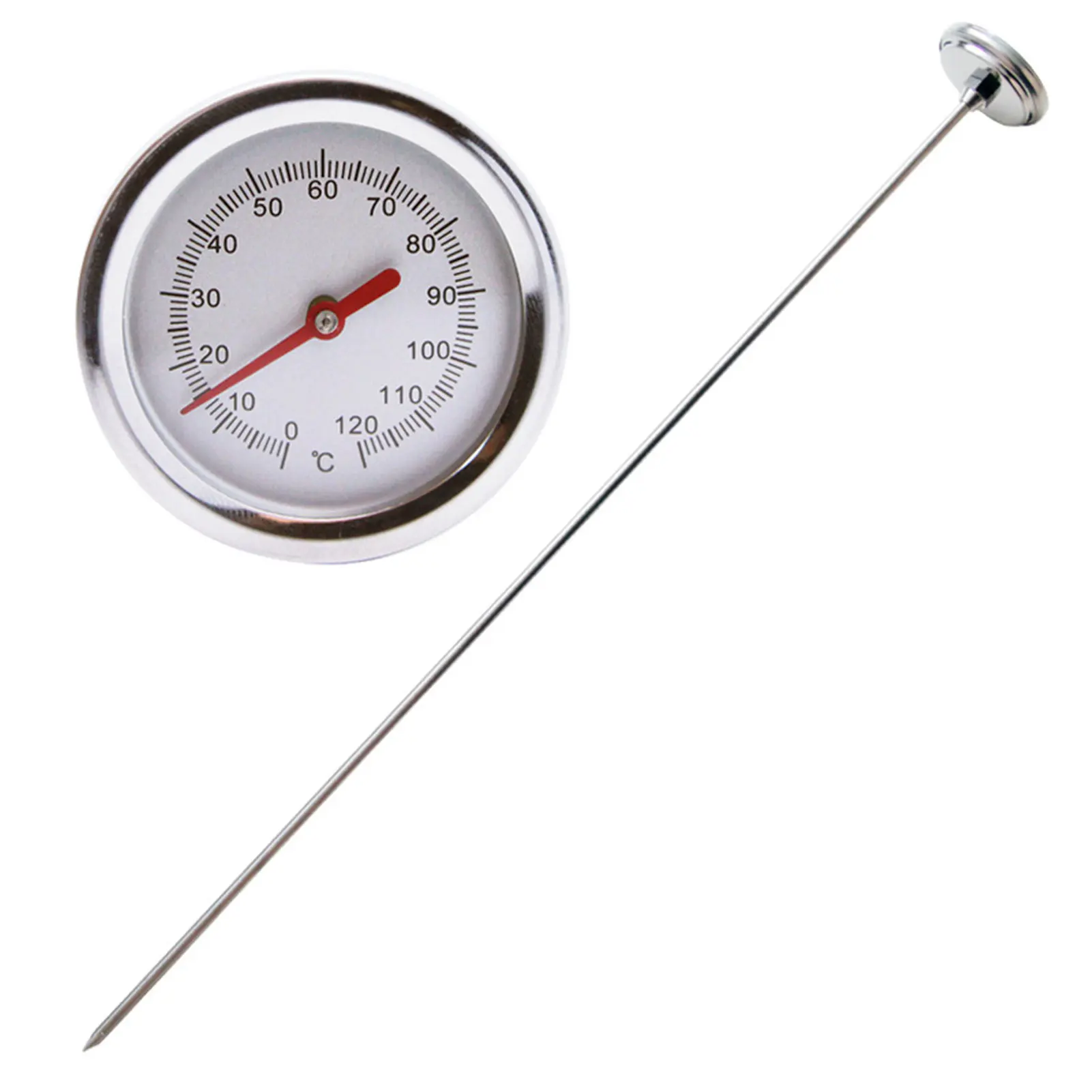 Long Stem Compost Soil Thermometer Easy Reading Display Dial Thermometer for Examine Conditions of Soil