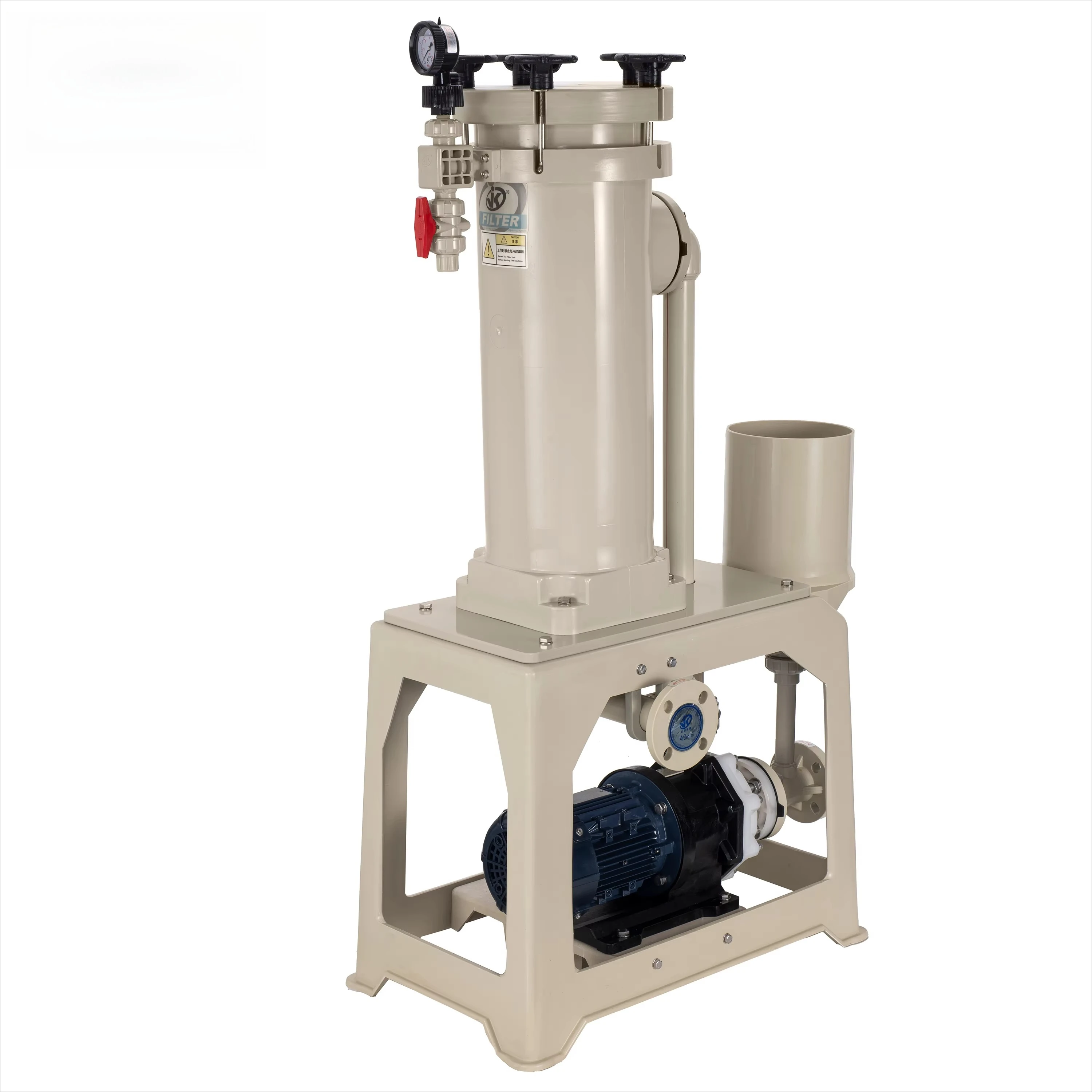 JIEKAI PP Chemical Filter Machine Housing Zinc Barrel Plating Coating Electroplating Machine Motor Pump 1 Year 380V Industrial