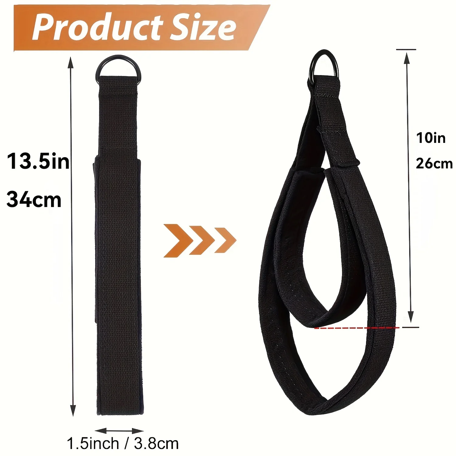 2PCS Pilates Straps, Double Loop Straps for Reformer, Fitness D-Ring Straps Double Loops Padded, Pilates Equipment