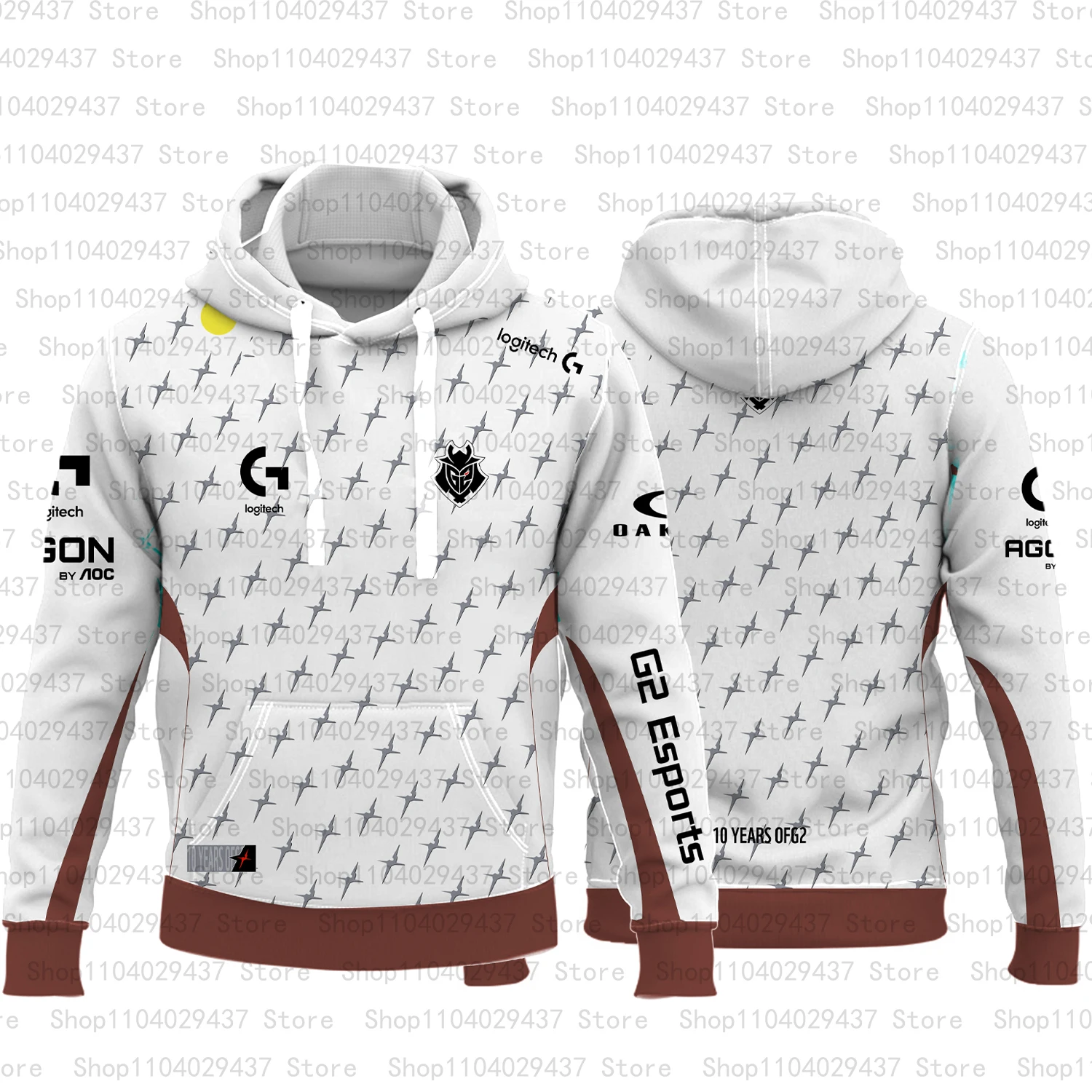 سترة بغطاء للرأس جديدة غير رسمية للرجال والنساء لعام 2025 G2 Esports Club عشاق الألعاب CSGO ألعاب التحالف الأسطوري #2